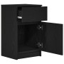 Mesilla de noche de madera de ingeniería negra 39x35x65 cm de , Mesitas de noche - Ref: Foro24-861321, Precio: 54,21 €, Descu...