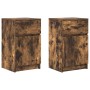 Mesitas noche 2 uds madera ingeniería roble ahumado 39x35x65 cm de , Mesitas de noche - Ref: Foro24-861328, Precio: 88,79 €, ...