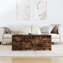 Mesa de centro con cajones roble ahumado 100x100x40 cm de , Mesas de centro - Ref: Foro24-3328403, Precio: 165,30 €, Descuent...