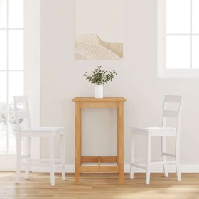 Taburetes de bar 2 uds madera maciza blanca caucho de , Taburetes de cocina - Ref: Foro24-4102561, Precio: 143,58 €, Descuent...
