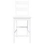 Taburetes de bar 2 uds madera maciza blanca caucho de , Taburetes de cocina - Ref: Foro24-4102561, Precio: 143,58 €, Descuent...