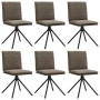 Sillas de comedor 6unidades cuero sintético gris oscuro de , Sillas de comedor - Ref: Foro24-3315650, Precio: 329,50 €, Descu...
