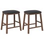 Sillas de bar con cojines 2 uds madera maciza marrón caucho de , Taburetes de cocina - Ref: Foro24-4102577, Precio: 103,35 €,...