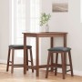 Sillas de bar con cojines 2 uds madera maciza marrón caucho de , Taburetes de cocina - Ref: Foro24-4102577, Precio: 103,35 €,...