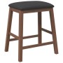 Sillas de bar con cojines 2 uds madera maciza marrón caucho de , Taburetes de cocina - Ref: Foro24-4102577, Precio: 103,35 €,...