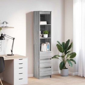 Aparador gris Sonoma 37,5x35x180 cm Madera de ingeniería de , Aparadores - Ref: Foro24-861666, Precio: 97,68 €, Descuento: %