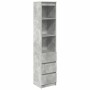 Aparador alto gris hormigón 37,5x35x180 cm madera de ingeniería de , Aparadores - Ref: Foro24-861664, Precio: 95,23 €, Descue...