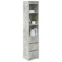 Aparador alto gris hormigón 37,5x35x180 cm madera de ingeniería de , Aparadores - Ref: Foro24-861664, Precio: 95,23 €, Descue...