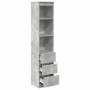 Aparador alto gris hormigón 37,5x35x180 cm madera de ingeniería de , Aparadores - Ref: Foro24-861664, Precio: 95,23 €, Descue...