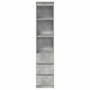 Aparador alto gris hormigón 37,5x35x180 cm madera de ingeniería de , Aparadores - Ref: Foro24-861664, Precio: 95,23 €, Descue...
