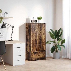 Armario con cajón roble ahumado 55,5x34x119,5 cm de , Aparadores - Ref: Foro24-861647, Precio: 93,96 €, Descuento: %