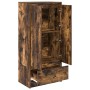 Armario con cajón roble ahumado 55,5x34x119,5 cm de , Aparadores - Ref: Foro24-861647, Precio: 93,96 €, Descuento: %