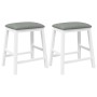 Sillas de bar con cojines 2 uds madera maciza blanca caucho de , Taburetes de cocina - Ref: Foro24-4102580, Precio: 105,32 €,...