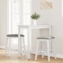 Sillas de bar con cojines 2 uds madera maciza blanca caucho de , Taburetes de cocina - Ref: Foro24-4102580, Precio: 105,32 €,...