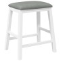 Sillas de bar con cojines 2 uds madera maciza blanca caucho de , Taburetes de cocina - Ref: Foro24-4102580, Precio: 105,32 €,...