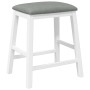 Sillas de bar con cojines 2 uds madera maciza blanca caucho de , Taburetes de cocina - Ref: Foro24-4102580, Precio: 105,32 €,...