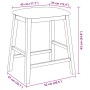 Sillas de bar con cojines 2 uds madera maciza blanca caucho de , Taburetes de cocina - Ref: Foro24-4102580, Precio: 105,32 €,...