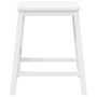 Sillas de bar 2 uds madera maciza blanca caucho de , Taburetes de cocina - Ref: Foro24-4102582, Precio: 106,64 €, Descuento: %