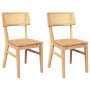 Sillas de comedor 2 unidades madera maciza de caucho de , Sillas de comedor - Ref: Foro24-4102464, Precio: 168,19 €, Descuent...