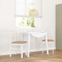 Sillas de comedor con cojines 2uds madera maciza blanco caucho de , Sillas de comedor - Ref: Foro24-4102424, Precio: 80,27 €,...