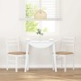 Sillas de comedor con cojines 2uds madera maciza blanco caucho de , Sillas de comedor - Ref: Foro24-4102424, Precio: 80,27 €,...