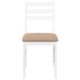 Sillas de comedor con cojines 2uds madera maciza blanco caucho de , Sillas de comedor - Ref: Foro24-4102424, Precio: 80,27 €,...