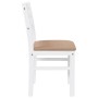 Sillas de comedor con cojines 2uds madera maciza blanco caucho de , Sillas de comedor - Ref: Foro24-4102424, Precio: 80,27 €,...