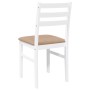 Sillas de comedor con cojines 2uds madera maciza blanco caucho de , Sillas de comedor - Ref: Foro24-4102424, Precio: 80,27 €,...