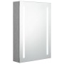 Armario de baño con espejo y LED gris hormigón 50x13x70 cm de vidaXL, Tocadores de baño - Ref: Foro24-326495, Precio: 109,78 ...