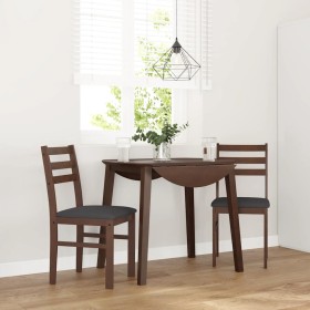 Sillas de comedor con cojines 2 uds madera maciza marrón caucho de , Sillas de comedor - Ref: Foro24-4102418, Precio: 79,23 €...