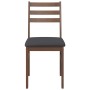 Sillas de comedor con cojines 2 uds madera maciza marrón caucho de , Sillas de comedor - Ref: Foro24-4102418, Precio: 79,23 €...