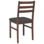 Sillas de comedor con cojines 2 uds madera maciza marrón caucho de , Sillas de comedor - Ref: Foro24-4102418, Precio: 79,23 €...