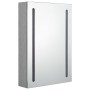 Armario de baño con espejo y LED gris hormigón 50x13x70 cm de vidaXL, Tocadores de baño - Ref: Foro24-326495, Precio: 109,78 ...