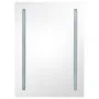 Armario de baño con espejo y LED gris hormigón 50x13x70 cm de vidaXL, Tocadores de baño - Ref: Foro24-326495, Precio: 108,09 ...