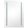 Armario de baño con espejo y LED gris hormigón 50x13x70 cm de vidaXL, Tocadores de baño - Ref: Foro24-326495, Precio: 109,78 ...