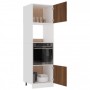 Armario de microondas contrachapada marrón roble 60x57x207 cm de , Armarios de cocina - Ref: Foro24-3334022, Precio: 196,27 €...