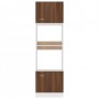 Armario de microondas contrachapada marrón roble 60x57x207 cm de , Armarios de cocina - Ref: Foro24-3334022, Precio: 196,27 €...
