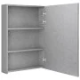 Armario de baño con espejo y LED gris hormigón 50x13x70 cm de vidaXL, Tocadores de baño - Ref: Foro24-326495, Precio: 108,09 ...