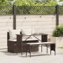 Set comedor de jardín 3 piezas y cojines ratán sintético marrón de , Conjuntos de jardín - Ref: Foro24-4104182, Precio: 274,2...