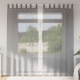 Cortinas de gasa con trabillas 2 uds gris oscuro 140x225 cm de , Cortinas y visillos - Ref: Foro24-4102273, Precio: 15,86 €, ...
