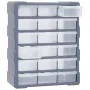 Multi-drawer organizer with 18 intermediate drawers 38x16x47 cm by vidaXL, Toolboxes - Ref: Foro24-149598, Price: 53,14 €, Di...