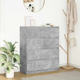 Aparador de madera de ingeniería gris hormigón 80x35x99 cm de , Aparadores - Ref: Foro24-3328483, Precio: 128,45 €, Descuento: %