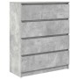 Aparador de madera de ingeniería gris hormigón 80x35x99 cm de , Aparadores - Ref: Foro24-3328483, Precio: 128,45 €, Descuento: %