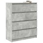 Aparador de madera de ingeniería gris hormigón 80x35x99 cm de , Aparadores - Ref: Foro24-3328483, Precio: 128,45 €, Descuento: %