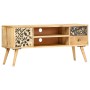 Mueble de TV de madera maciza de mango 100x30x45 cm en Muebles TV | Comprar online en Foru.es