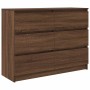 Aparador de madera de ingeniería marrón roble 100x35x76 cm de , Aparadores - Ref: Foro24-3328504, Precio: 150,49 €, Descuento: %