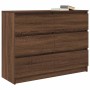 Aparador de madera de ingeniería marrón roble 100x35x76 cm de , Aparadores - Ref: Foro24-3328504, Precio: 150,49 €, Descuento: %