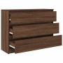 Aparador de madera de ingeniería marrón roble 100x35x76 cm de , Aparadores - Ref: Foro24-3328504, Precio: 150,49 €, Descuento: %