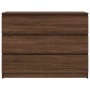 Aparador de madera de ingeniería marrón roble 100x35x76 cm de , Aparadores - Ref: Foro24-3328504, Precio: 150,49 €, Descuento: %