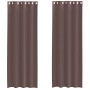 Cortinas de gasa con ojales 2 uds marrón 140x300 cm de , Cortinas y visillos - Ref: Foro24-4102070, Precio: 16,17 €, Descuent...